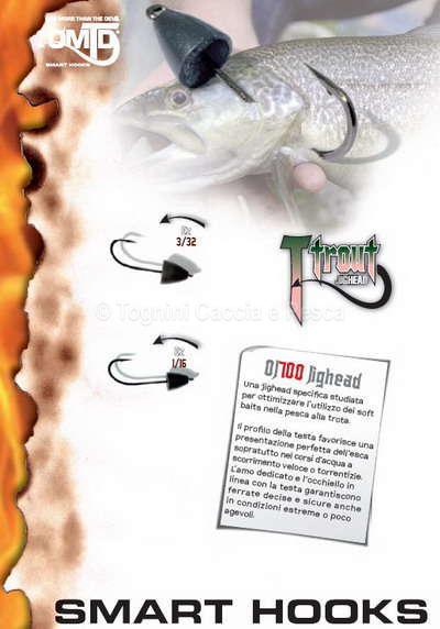 OMTD T-TROUT JIGHEAD 1/0 2.5g.  accessories jigs and jigheads - Tognini  fishing