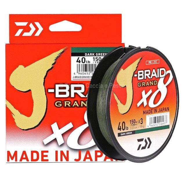 Offerta daiwa j-braid grand x8 dark green 135m.  monofilaments and braided  lines braided - Tognini fishing