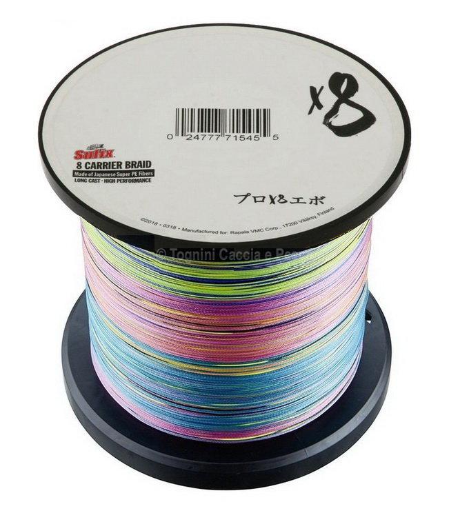 SUFIX X8 CARRIER BRAID MULTICOLOR 1000M. 50lb.  monofilaments and braided  lines braided - Tognini fishing