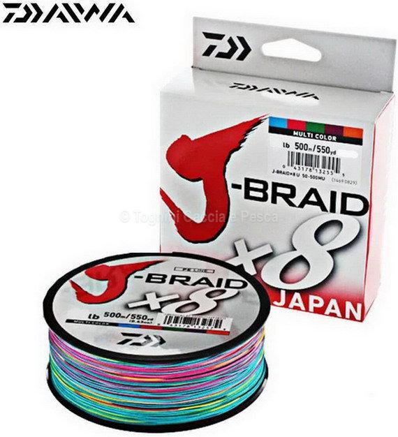 DAIWA J-BRAID X8 MULTICOLOR 500M.