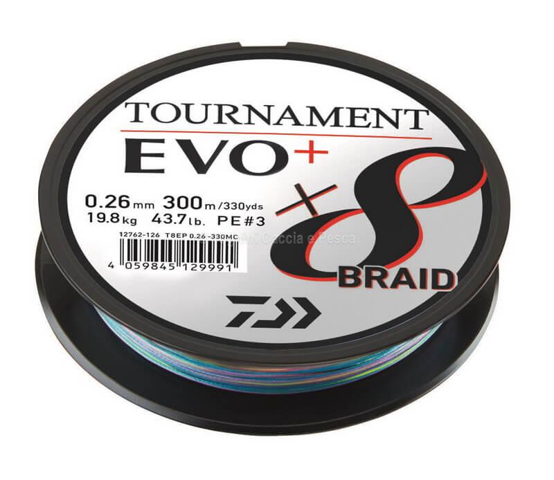 DAIWA TOURNAMENT X8 BRAID EVO + MULTICOLOR