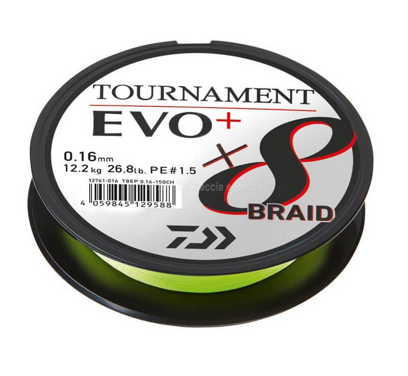 DAIWA TOURNAMENT X8 BRAID EVO + CHARTREUSE 135M.