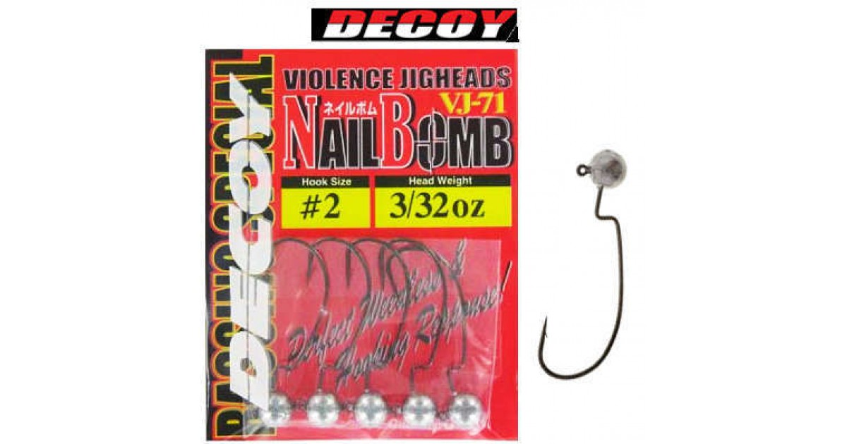 decoy nail bomb vj71 accessori ami e testine piombate Tognini pesca