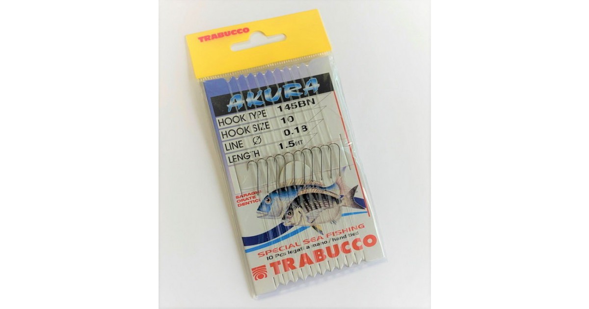 Hameçons Liés Trabucco Akura 6315 - Longueur 150 Cm, Pour Pêche En Mer, Finale, Terminal