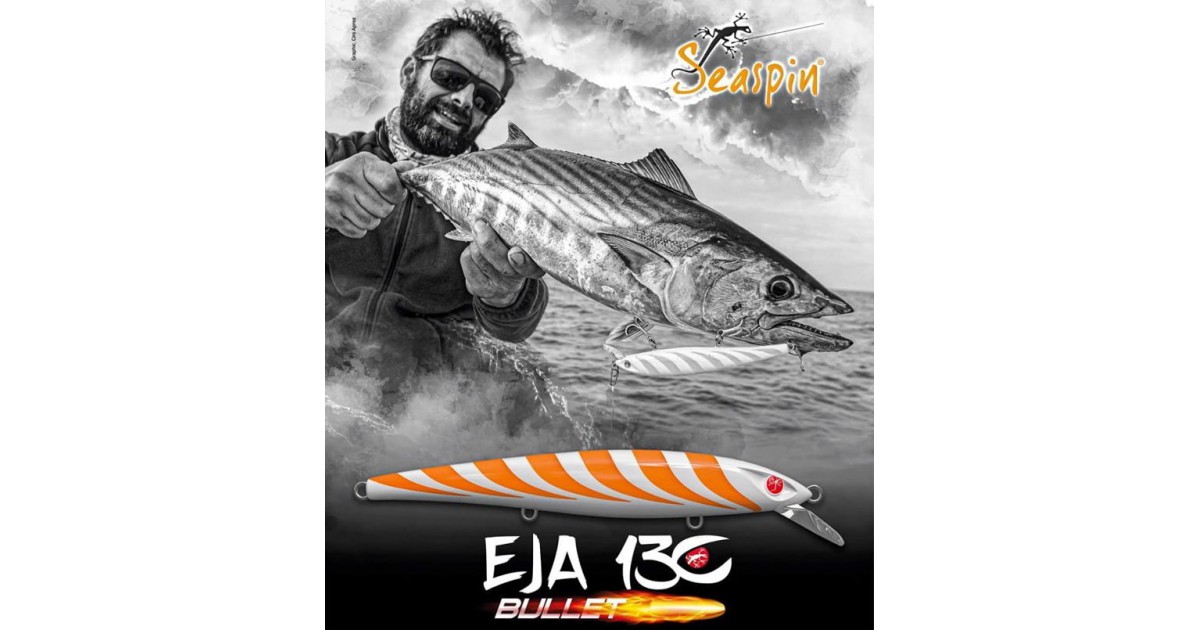 Seaspin Artificial Eja 130 per la Pesca in Mare, ACC, 130 mm