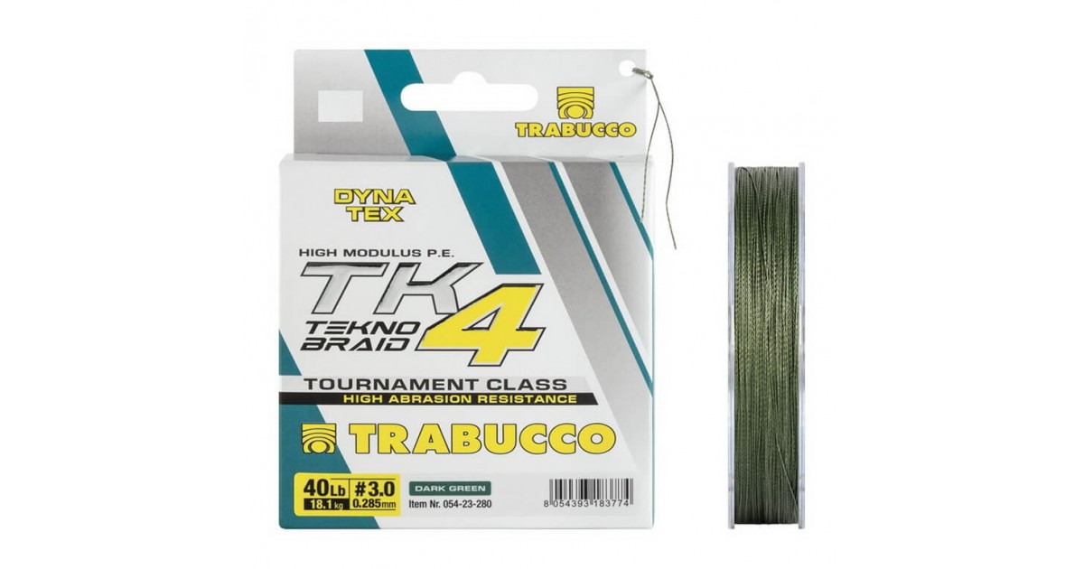trabucco dyna tex tk4 tekno braid 300m. monofilaments and braided