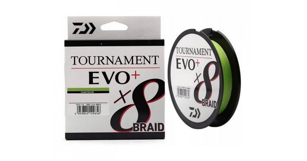 Daiwa Tournament X8 Braid EVO+ Angelschnur - 900m Chartreuse, 8-fach Geflochten