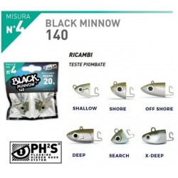 FIIISH BLACK MINNOW 140 JIG HEADS 