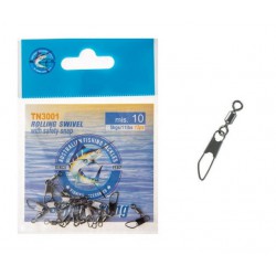 AUSTRALIAN FISHING TACKLES ROLLING SWIVEL WITH SAFETY SNAP TN3001 
