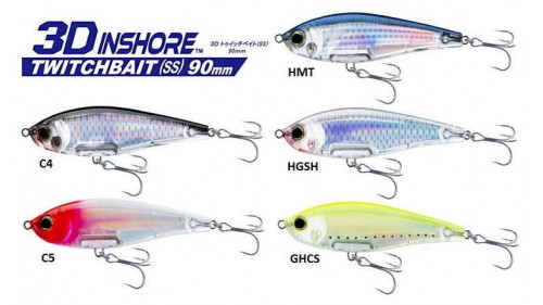 Yo-Zuri 3D Inshore Twitchbait Leurre coulant Lentement Ayu 90 mm