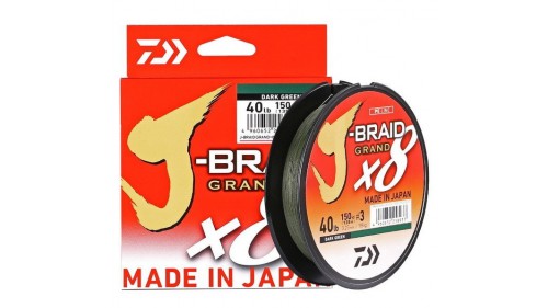 DAIWA J-BRAID GRAND X8 DARK GREEN 135M.