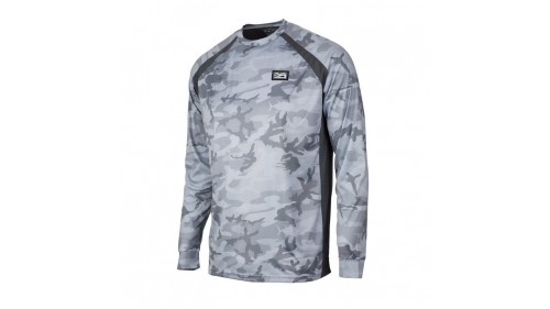 PELAGIC VAPORTEK LONG SLEEVE SHIRT GREY FISH CAMO