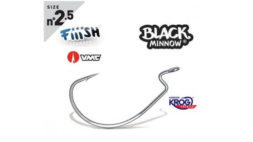 FIIISH BLACK MINNOW KROG PREMIUM HOOKS 2.5