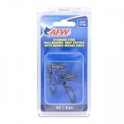 AMERICAN FISHING WIRE STAINLESS STEEL BALL BEARINGS SNAP SWIVELS