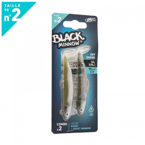 FIIISH BLACK MINNOW 90 DOUBLE COMBO OFF SHORE 10G.
