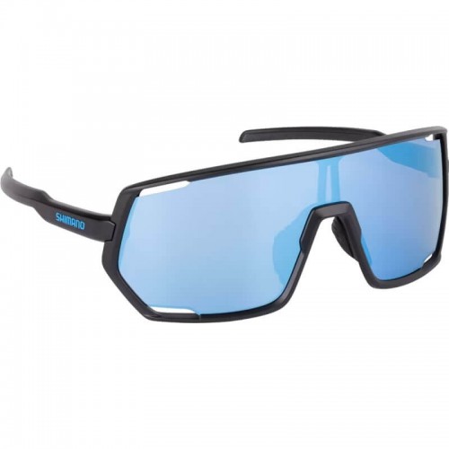 Shimano Eyewear Lesath Matte Black & Blue Mirror
