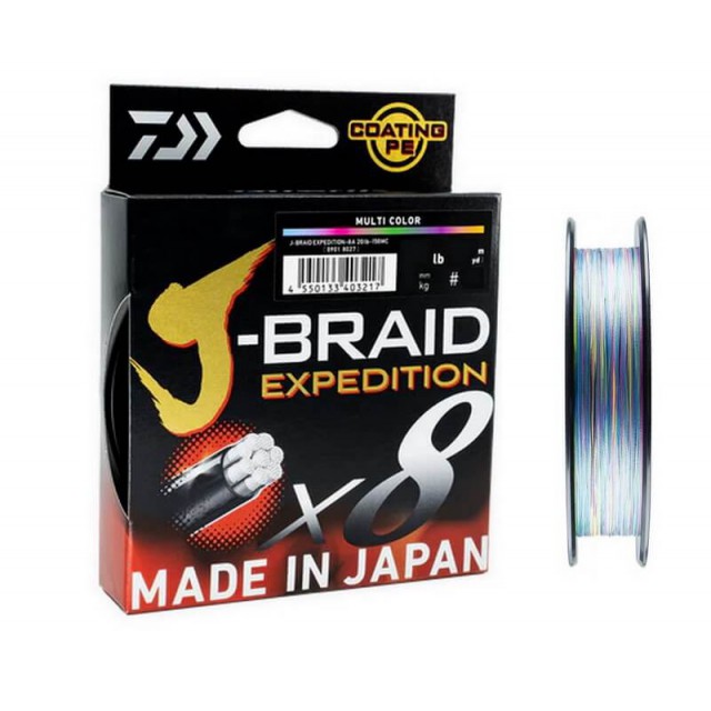 DAIWA J BRAID EXPEDITION X8 300M. MULTI COLOR 