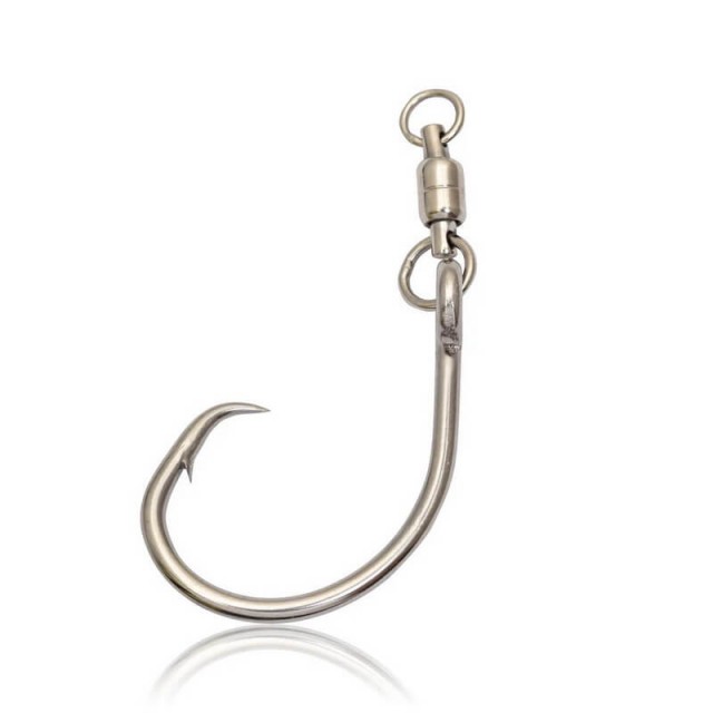 MUSTAD SWIVEL DEMON OFFSET CIRCLE HOOK 4X STRONG 