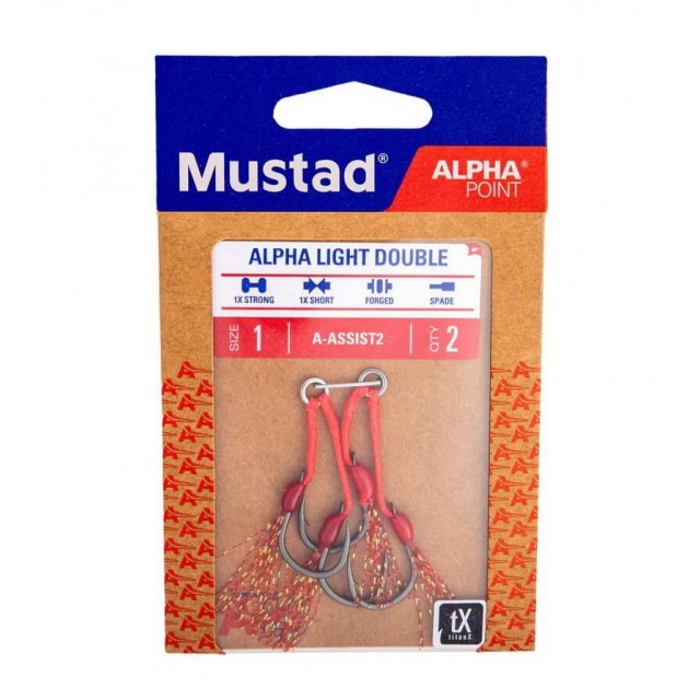 MUSTAD ALPHA LIGHT DOUBLE ASSIST RIG 