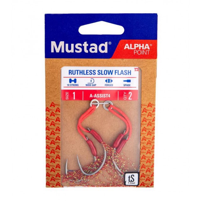 MUSTAD RUTHLESS SLOW FLASH ASSIST RIG 