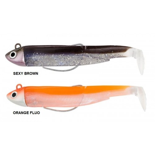 FIIISH BLACK MINNOW 70 DOUBLE COMBO SEARCH 4.5G. SEXY BROWN-ORANGE FLUO