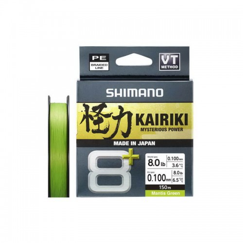 SHIMANO KAIRIKI 8+ 150mt. MANTIS GREEN 0.100mm.