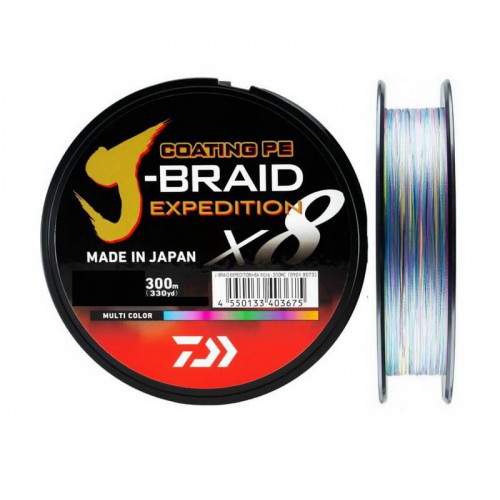 DAIWA J BRAID EXPEDITION X8 300M. MULTI COLOR 0.200mm.