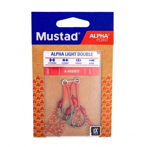 MUSTAD ALPHA LIGHT DOUBLE ASSIST RIG 1