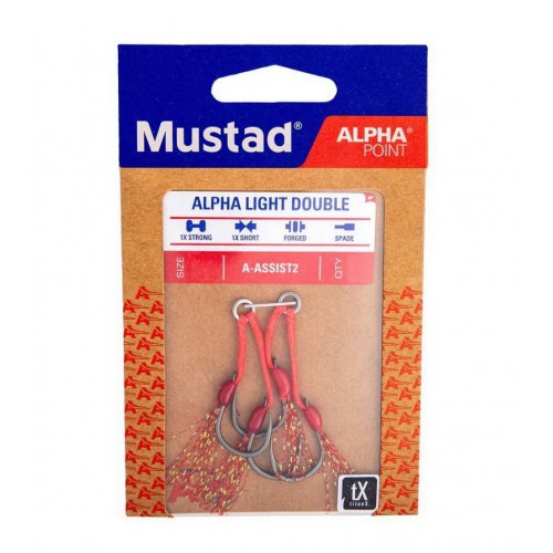 MUSTAD ALPHA LIGHT DOUBLE ASSIST RIG 4