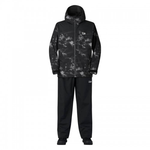 DAIWA DR-3625E RAINMAX RAINSUIT BLACK HAZE CAMO L