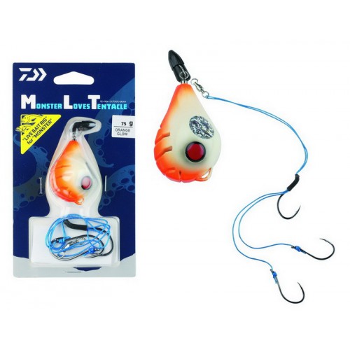 DAIWA MONSTER LOVES TENTACLE SET 75 G. ORANGE GLOW