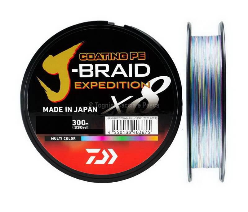 DAIWA J BRAID EXPEDITION X8 300M. MULTI COLOR 0.320mm.