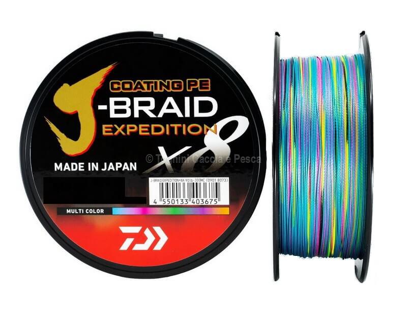 DAIWA J BRAID EXPEDITION X8 500M. MULTI COLOR 0.280mm.