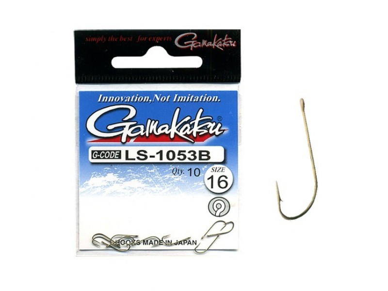 Gamakatsu LS-5213 - Amo Per Verme Da Pesca, Per Anguilla E Pesce Piatto - Rosso - Con 2 Ganci Sulla Gamba - 4